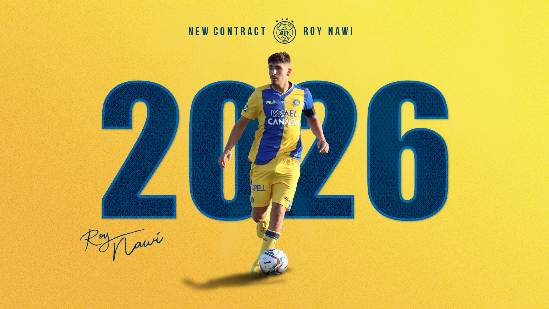Nawi Color Roy Nawi signs new 3-year-deal - Maccabi Tel Aviv Football Club