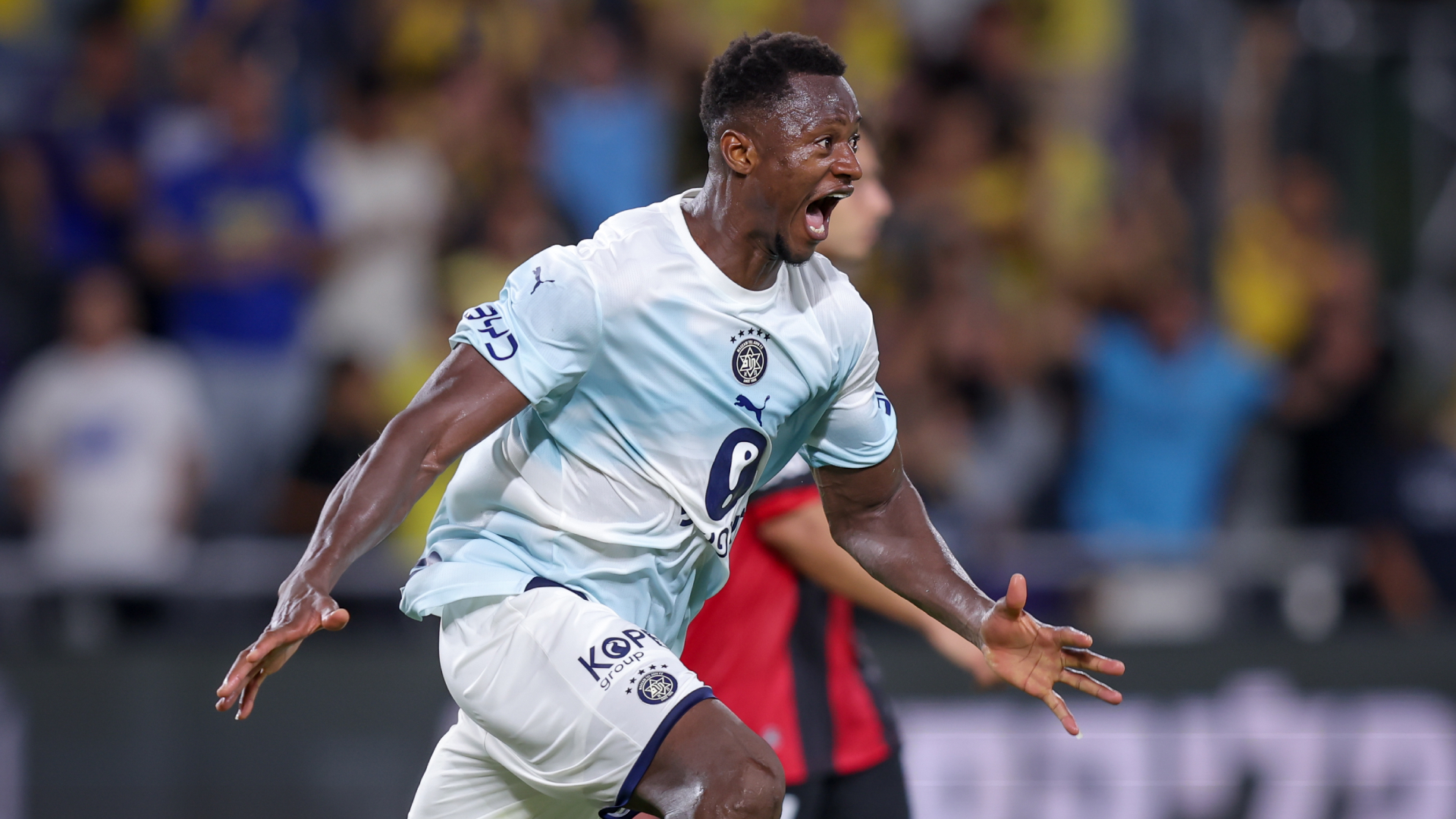 Maccabi Tel Aviv F.C. team banner ready for a match